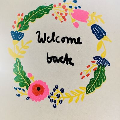 Welcome Back card