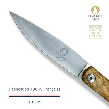 Couteau de poche LCF Le Grand Coq PARIS 2024 en olivier 2