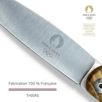 Couteau de poche LCF Le Grand Coq PARIS 2024 en olivier 3
