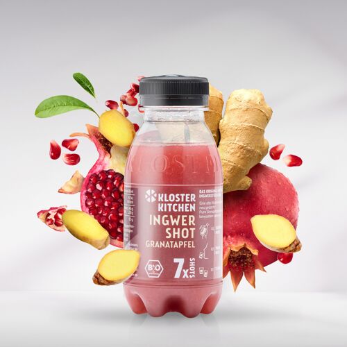 BIO Ingwer Shot Granatapfel 7SHOTS 250 ml (inkl. 0,25€ EINWEG Pfand)