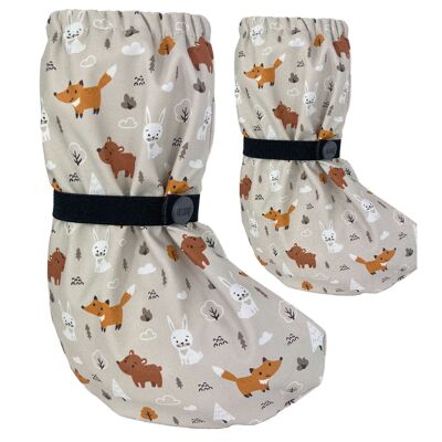 Baby booties rain shoes rain booties forest animals 3-24 months (2 sizes)