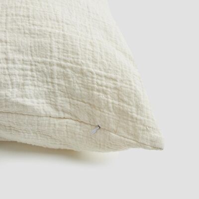 Cream Crinkle Cushion Cover - Without Filler