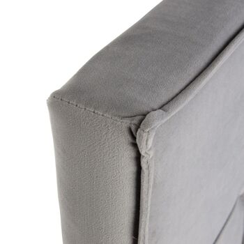 TÊTE DE LIT CHAMBRE TISSU GRIS 2