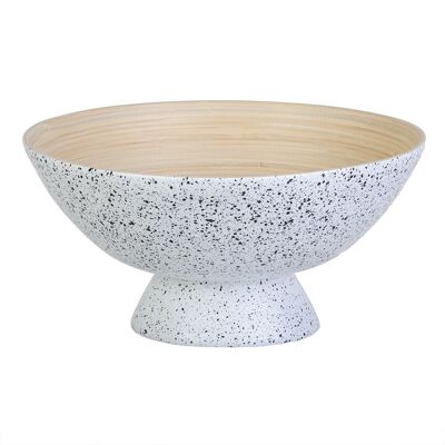 NATURAL FRUIT BOWL-WHITE BAMBOO DECORATION