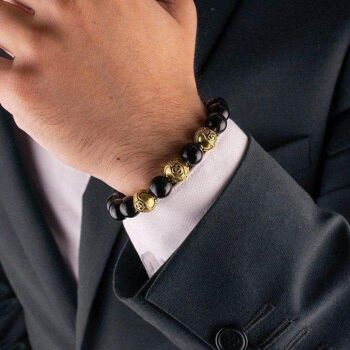 Bracelet Premium Or Vermeil & Onyx 2