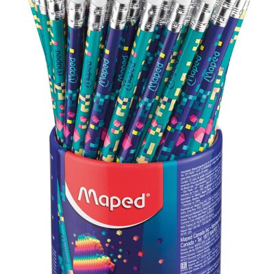 CRAYON GRAPHITE EXTRUDE HB GOMME PIXEL PARTY POT X72