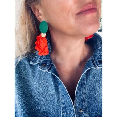GORGIA earrings green, orange
