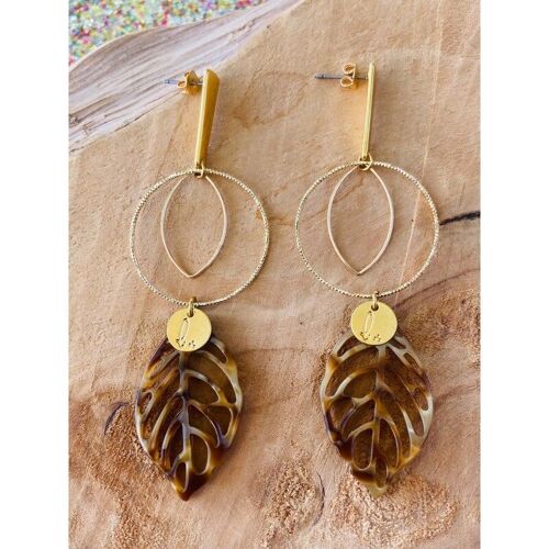 Boucles d'oreilles AUTÖMNE marron