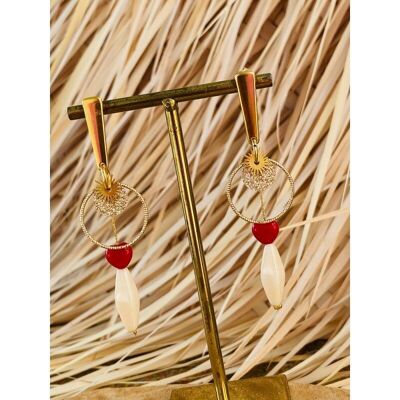 Boucles d'oreilles BÄRBARA rouge