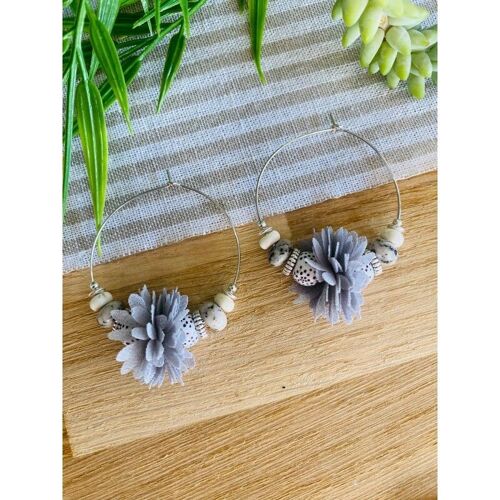 Boucles d'oreilles MÏA gris