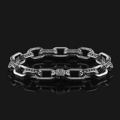 Bracciale in argento sterling 925 catena grezza #3