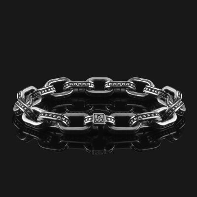 Raw Chain 925 Sterling Silver Bracelet #3