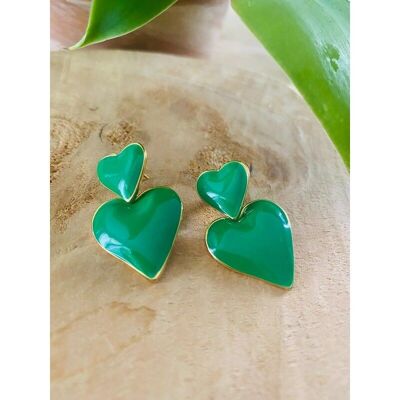 Boucles d'oreilles PERLÄ vert