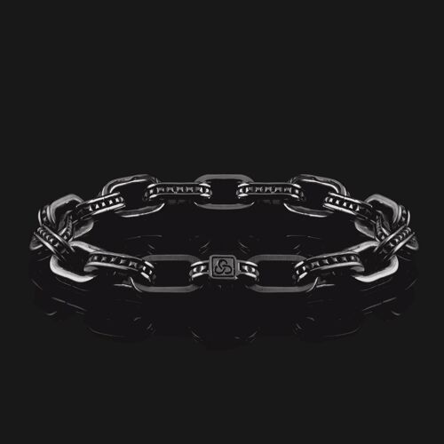 Raw Chain Black Gold Bracelet #3