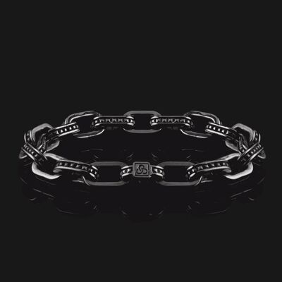 Raw Chain Black Gold Bracelet #3