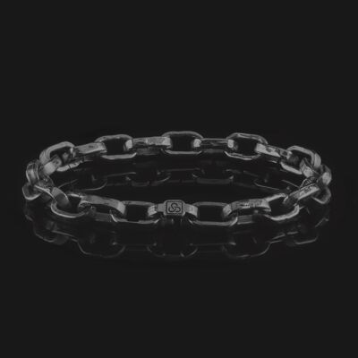 Raw Chain Black Gold Bracelet