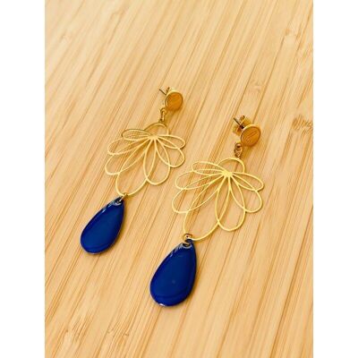 FLORÜS earrings Electric blue