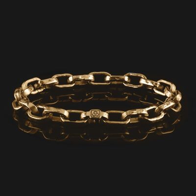 Armband aus Vermeil-Gold mit roher Kette