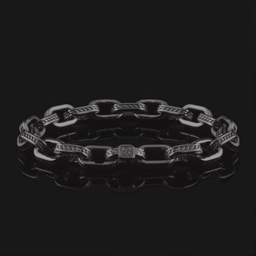 Raw Chain Black Gold Bracelet #2