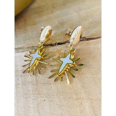 Boucles d'oreilles GÏSELE blanc