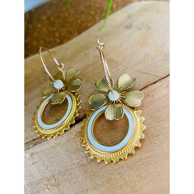 White MARGUERÏTE earrings