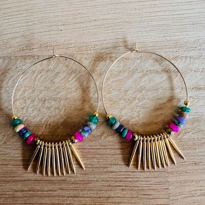 HORTËNSE multi-colored gold earrings