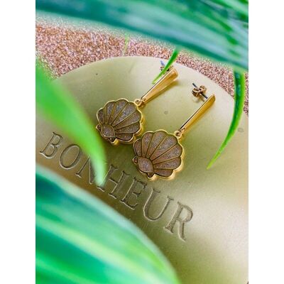 Boucles d'oreilles ARÏEL blanc