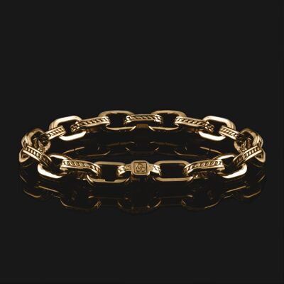 Bracciale Vermeil in oro a catena grezza #2