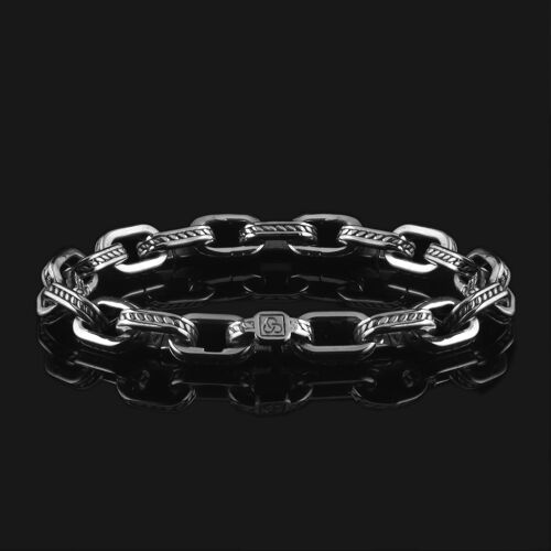 Raw Chain 925 Sterling Silver Bracelet #2