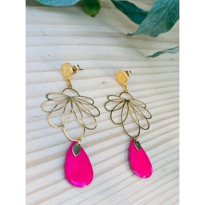 Boucles d'oreilles FLÖRUS rose