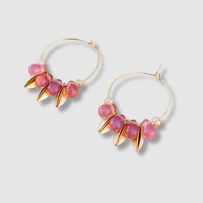 Boucles d'oreilles GLÜE rose