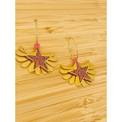 Boucles d'oreilles BOOM rose