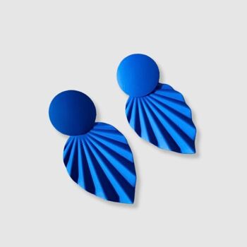 Boucles d'oreilles JÜDY bleu électrique 1