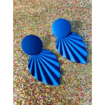 Boucles d'oreilles JÜDY bleu électrique 2