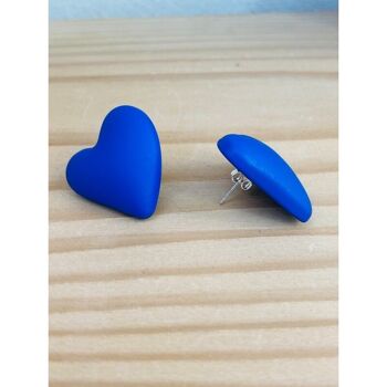 Boucles d'oreilles BËTH bleu électrique 3