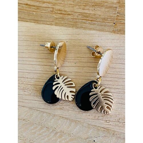 Boucles d'oreilles MËLILA noir