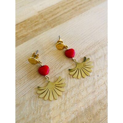 Flora Red Earrings