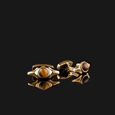 Kudos Gold Vermeil & Tiger Eye Cufflink