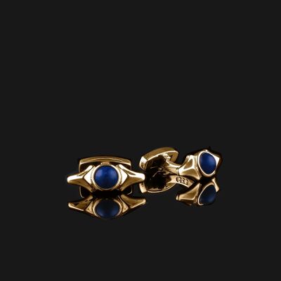 Bouton de manchette Kudos Gold Vermeil & Lapis Lazuli