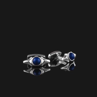 Kudos 925 Sterling Silver & Lapis Lazuli Cufflink