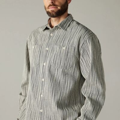 Sobrecamisa rayas gris