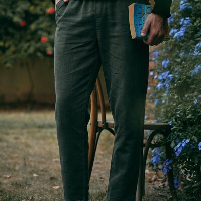 Pantaloni color oliva grezza
