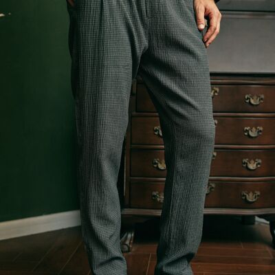 Gray Silk Trousers