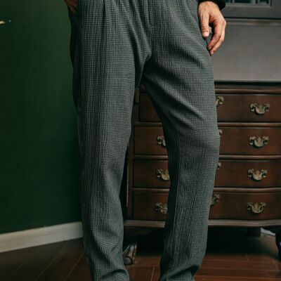 Gray Silk Trousers