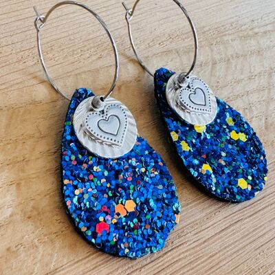 Boucles d'oreilles PAYËTT bleu dur