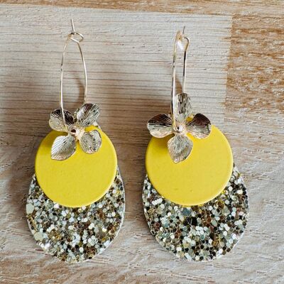 Boucles d'oreilles NOO jaune