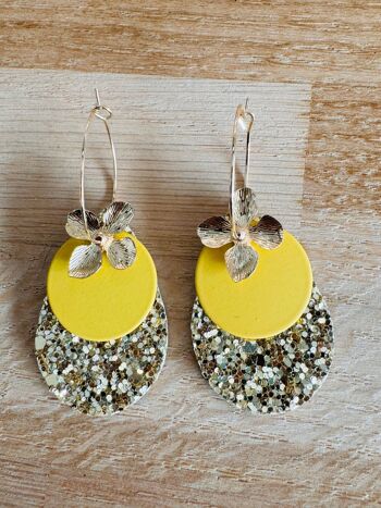 Boucles d'oreilles NOO jaune 1