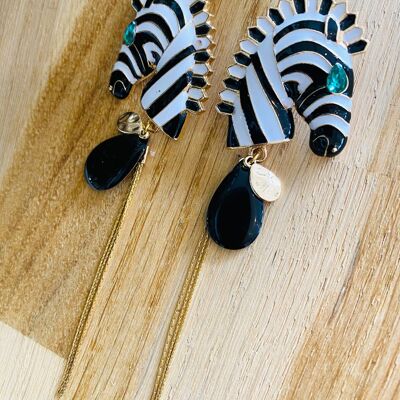 SAVANE earrings black, white