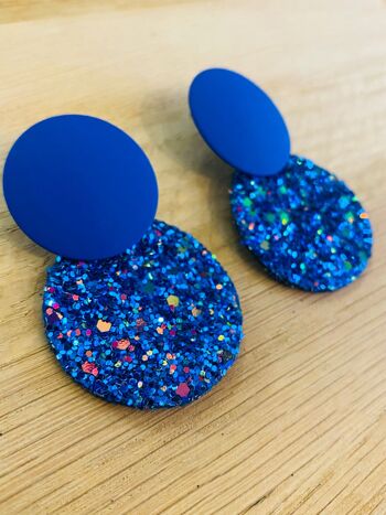 Boucles D'oreilles GIGI bleu 1