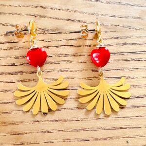 Boucles d'oreilles ARÏELLA rouge